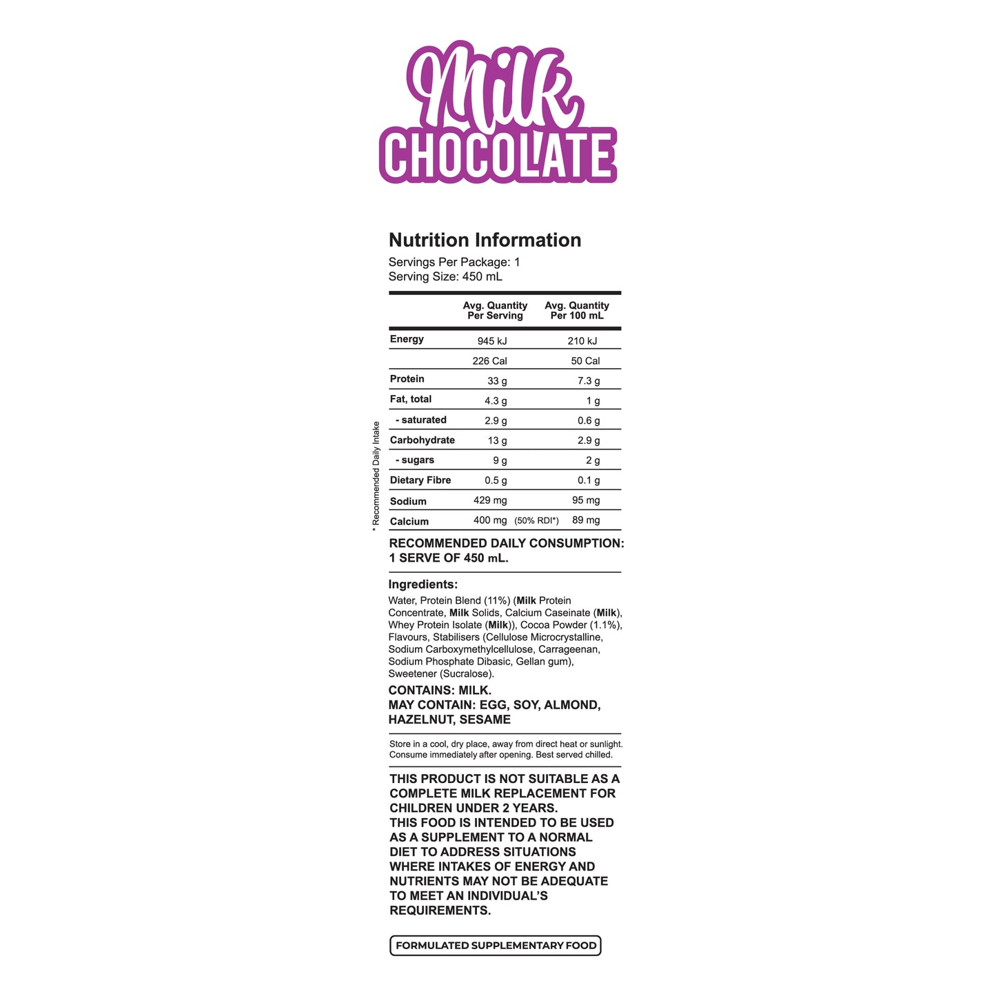 Protein RTD - 450mL - 12 Pack Carton