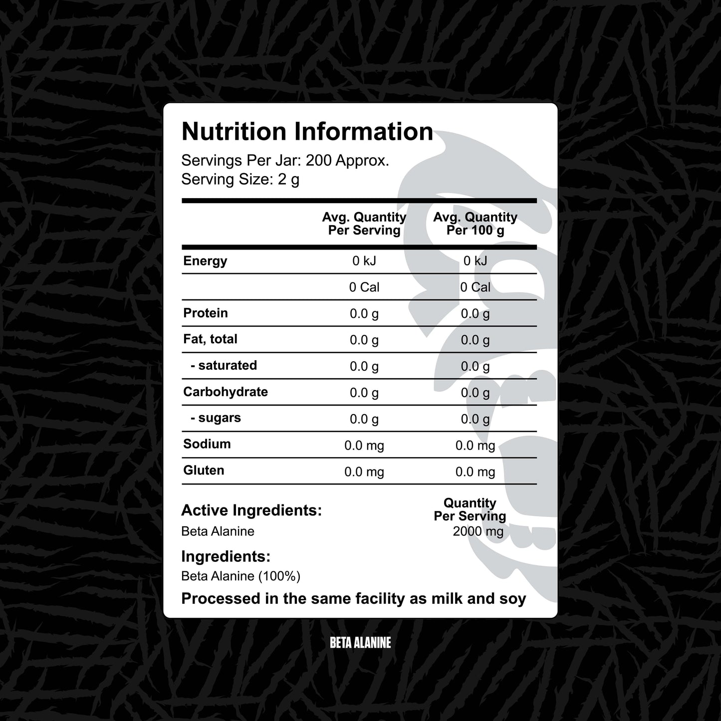 Beta Alanine 400g