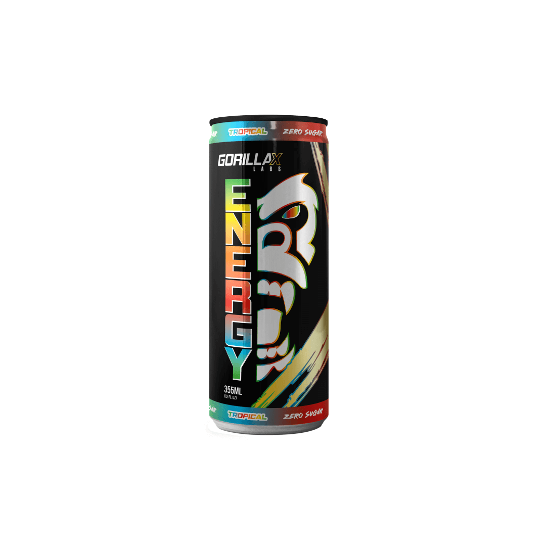 Gorilla Glue Energy drink can on a white background