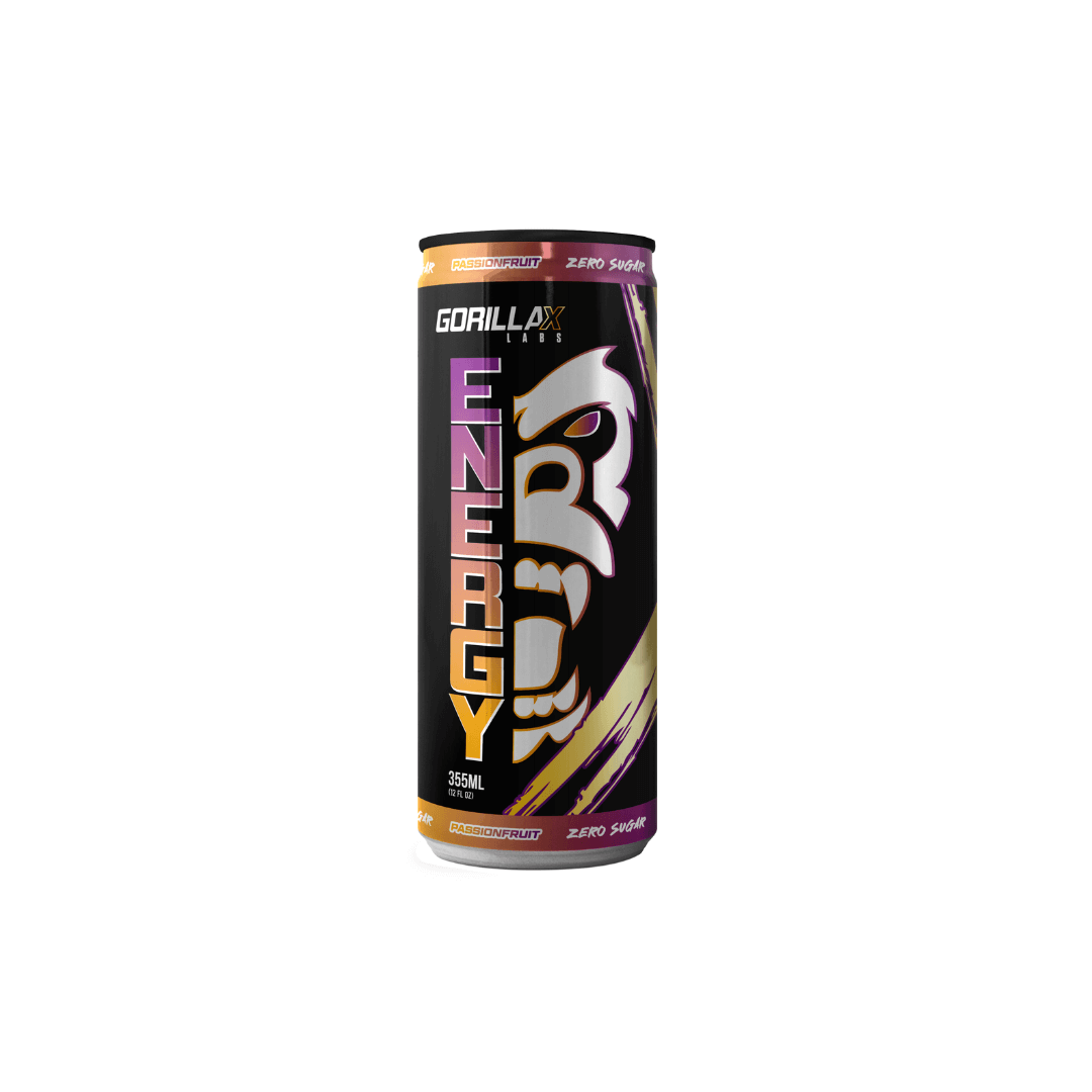 Gorilla Glue Energy drink can on a white background