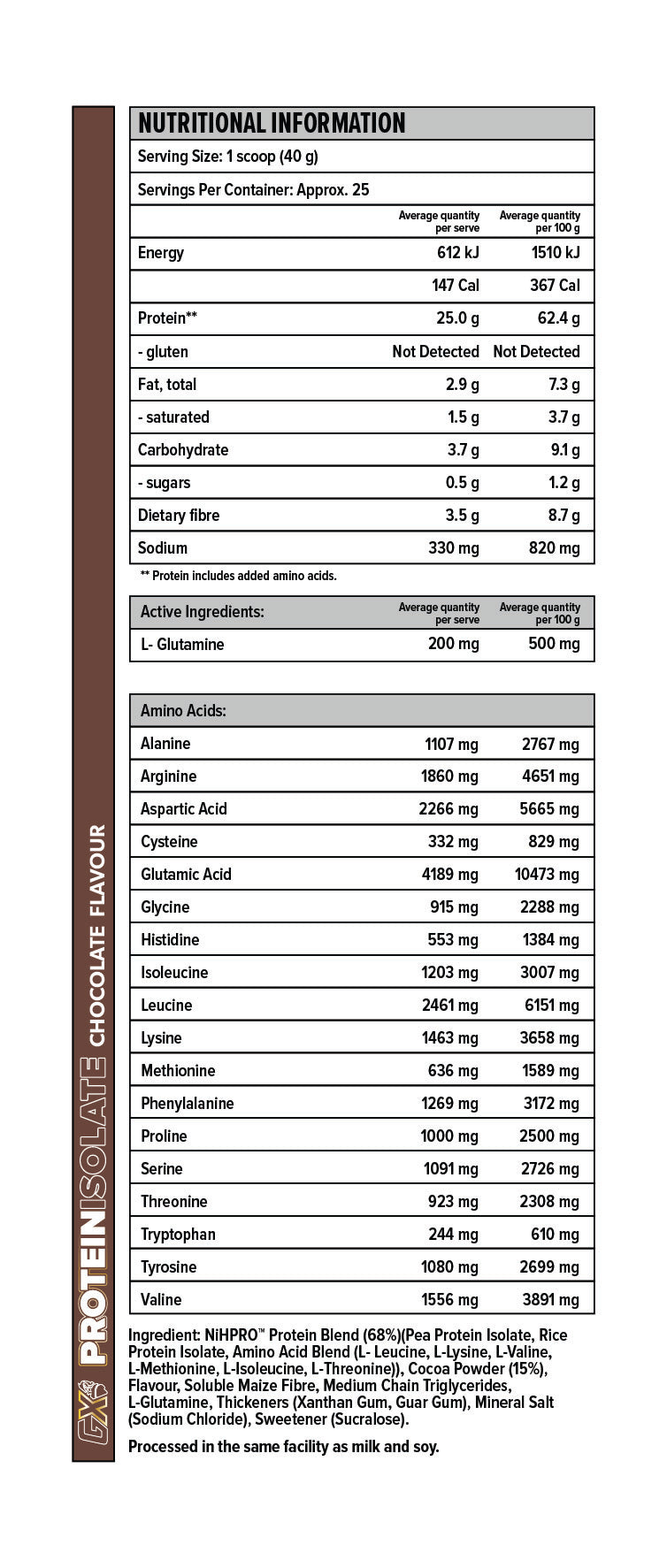 NiHPRO Protein Isolate 1kg