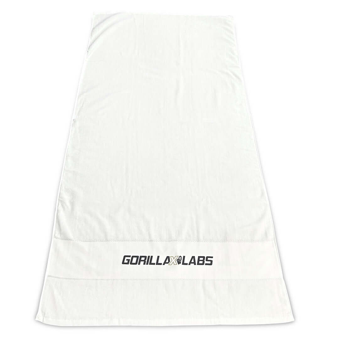 white towel vertical placement