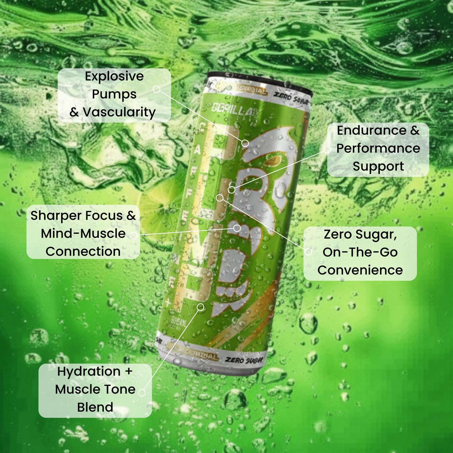 Gorilla X Labs Pump+ (with caffeine) RTD - 12 Pack Carton