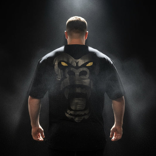 GXL Men’s Oversize Gorilla Back Tee featuring a striking gorilla graphic on the back, ideal for bold style and comfort.